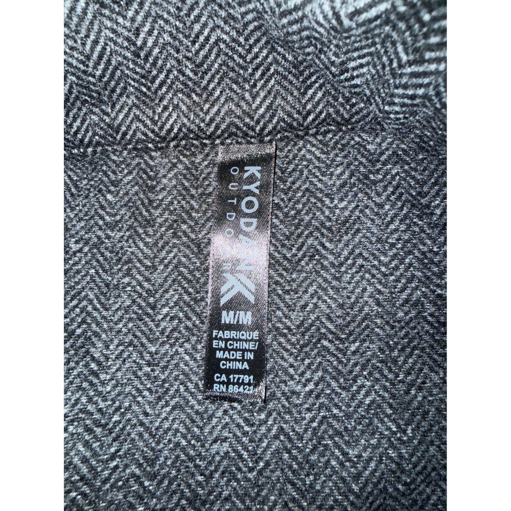 Zella Womens Small Gray Herringbone Asymmetric Zip Thumbhole Pullover - Picture 10 of 12
